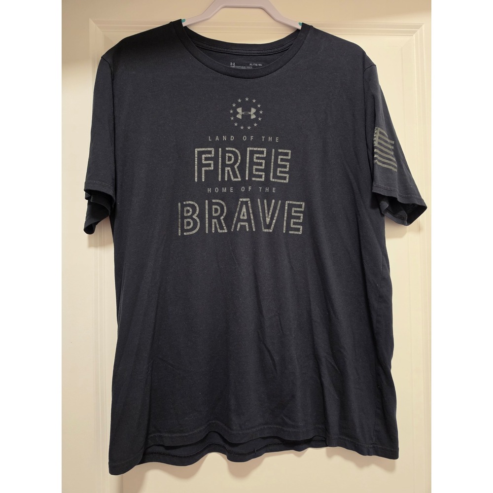 Under Armour Mens XL HeatGear Land of the Free Home of the Brave Graphic T-Shirt